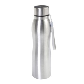 axentia Stainless Steel Water Bottle, Silver, Approx. 1 Litre