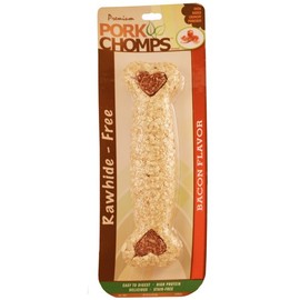 Scott Pet Products 1 Count Pork Chomps Bacon Crunchy Bone Treat, 8"