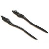 Myhsmooth Z8z-bg-moon 2 Count Hair Sticks Natural Black Sandalwood(ebony) Handmade