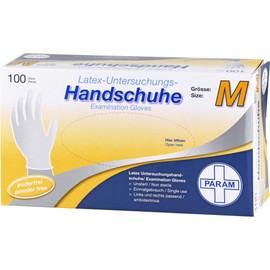 HANDSCHUHE Einmal Latex puderfrei M 100 St