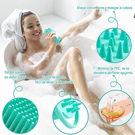 Cepillo de ducha,cepillo de masaje de silicona exfoliante Con fuerte gancho