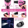 DOWELL 147 Pcs Pink 12V Drill Tool Set, Tool Kit