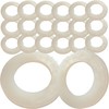 M7 White Nylon Black White Washers Flat Form A (Pack