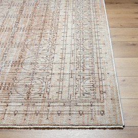 Livabliss x Frank Lloyd Wright Foundation Usonia Mid-Century Modern Area Rug,5' x 7'8", Brown/Gray