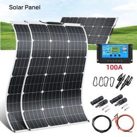 KEPEAK 300W Watt Portable Flexible Solar Panel Kit with Controller RV Camping Off-Grid