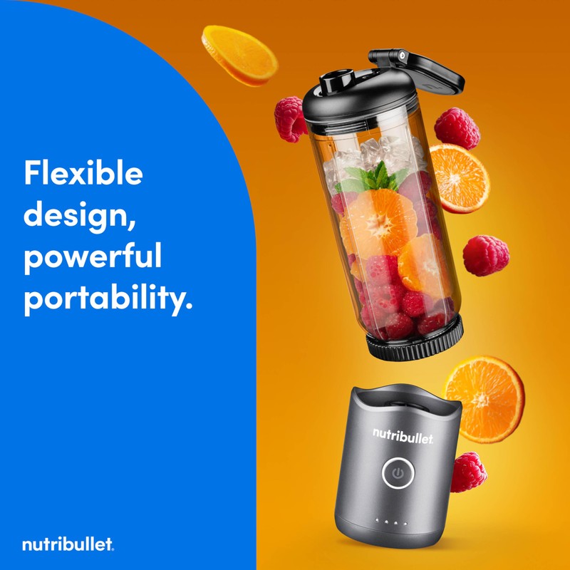 nutribullet Flex Portable Blender NBPB50200, Gunmetal Gray