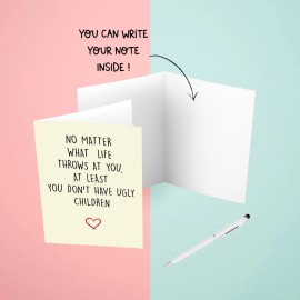 Cheerin Greeting Card with Envelope - Funny Card for Parents - Mother's Day Card