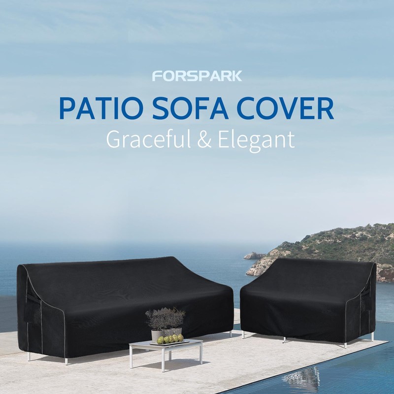 FORSPARK Outdoor Furniture Covers Waterproof, Patio Sofa Covers Heavy Duty,