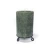 Hunter Green Unscented Rustic Textured Pillar Candle - Choose Size