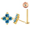 FANSING 20g Cartilage Earring 18k Gold-plated Tragus Stud 5mm CZ