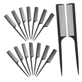 Outanaya 20pcs Plastic Rat Tail Combs Set for Women and Men Fine Tooth Teasing Comb for Hair Styling Anti-Static Hair Parting Tool for Salon and Home Use