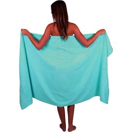 Wholesale Trade Dealz Extra Large Bath Sheet 100 x 200 cm Super Jumbo Big Bath Sheets Towels Beach Body Wrap XL Bath Towels 600-GSM (Teal/Turquoise)