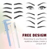 Eyebrow Mapping Kit, 4Pcs Eyebrow Microblading Marker Pens with 4