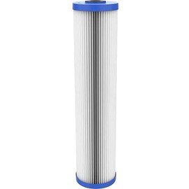 Pentair Pentek R30-20BB Big Blue Sediment Water Filter, Whole House Pleated Polyester Filter Cartridge, 20" x 4.5", 30 Micron, Pack of 2