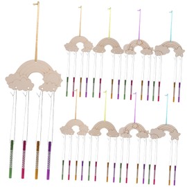 Operitacx 5 Sätze Windspiele holzbastelsets für adventsgeschenke weihnachsgeschenke Spinner Futterspender wiederverwendbare Windglocke Windspiel-Ornament aus Holz