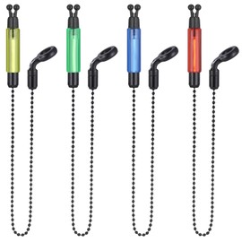 Fentar Pack of 4 Swinger Bite Alarms, Swinger Fishing Highly Visible, Bite Alarm Fishing, Swinger for Carp Fishing, ND Bite Alarm Practical Night Carp Fishing Accessories (Red, Yellow, Blue, Green)