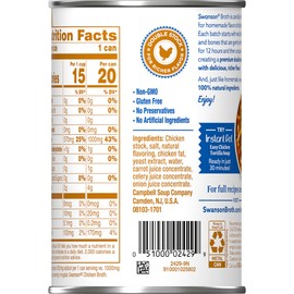 Swanson Natural Goodness Chicken Broth, 14.5 oz. Can  (Pack of 24)