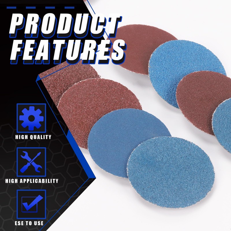 Glarks 79Pcs Sanding Discs Assortment Kit, 2 Inch Quick Change
