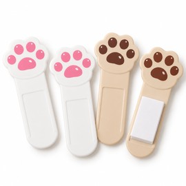 Cat Paw Toilet Seat Lifter Handle – 4 Pack Self-Adhesive No-Touch Toilet Lid Lifter Tabs for Home Bathroom