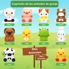 JIUS@FF 20 Juguetes para Animales de Granja Montessori contando, emparejando