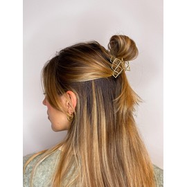 invisibobble Clipstar Divine Metal, Elegant Hair Clip in Gold Look, Robust Hair Accessory for Any Occasion, Hair Accessory for All Hair Types, Pack of 1