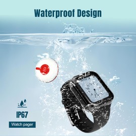 Retekess T114 Nurse Call System, Medical Alert Systems for Seniors, Multiple Reminder Methods, Max 999, 2 TD113 Watch Receivers, 10 Alert Call Buttons for Clinic, Hospital, Nurses Station