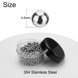 sourcing map 500 Pcs 4.5 mm Bearing Balls 304 Stainless Steel Ball G100 Precision Balls