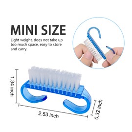Handle Grip Nail Brush, 24 Pack Small Fingernail Brushes, Hand Scrub Cleaning Brush Kit for Nails and Toes Women Men, Multicolor