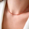 Natural Red Agate Faceted Beads Choker Gemstone Crystal Healing Necklace