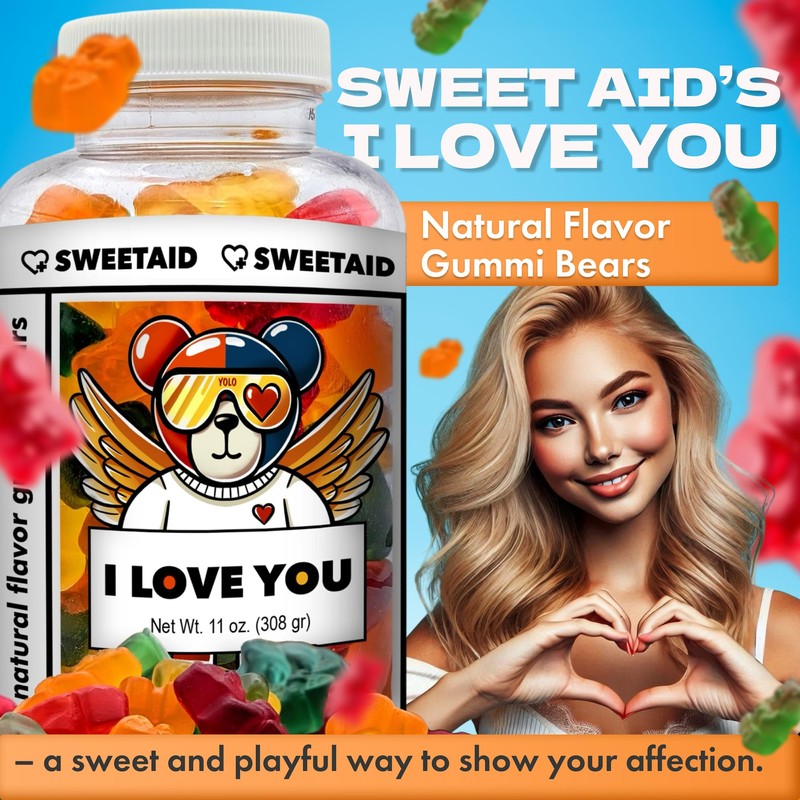 I Love You – Sweet Aid Jar with Gummies –