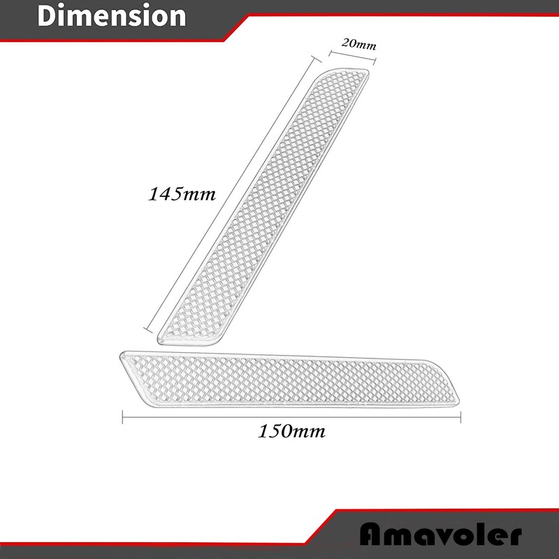 amavoler Orange Saddlebag Reflectors Latch Covers Safety Side Visibility Reflector