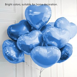10pcs Heart Shaped Balloons 10inch Heart Mylars Aluminum Foil Balloon For Party Wedding Birthday Decoration Heart Balloons(blue)