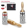 WGGE WG-009 Banana Plugs Audio Jack Connector, 24k Gold Dual