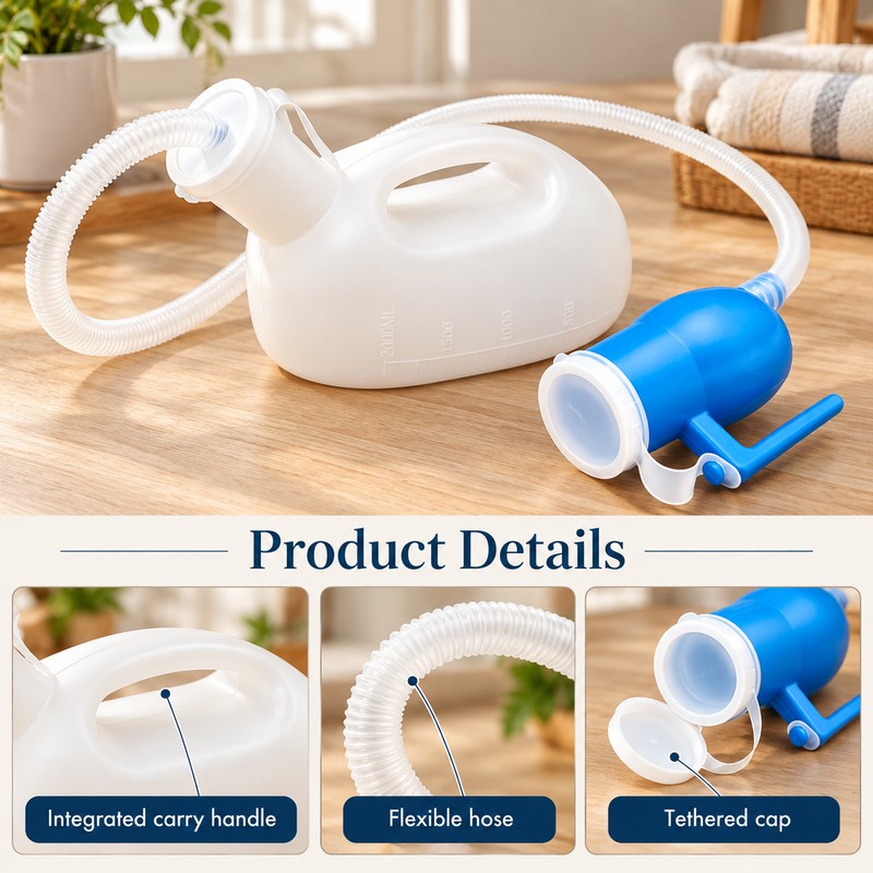 Portable Urinal Bottle Toilet Aid Bottle Urinal Potty with Lid