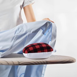 2Pcs Tailors Ham and Seam Roll Set,Red Plaid Ironing Pads,Long and Small Sizes for Pressing Quilting Ironing Projects, Ham Pressing Tools, Seam Roller Alternatives for Sewing Craft