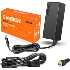 12V 5A Power Supply for LED Strip Lights, 60W Power Adapter, 120V AC to 12V DC Transformer (Pack of 1)