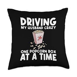 Best Popcorn Box Game Show Pop Snack Accessories Cool Popcorn Gift for Women Mom Corn Kernel Movie Night Food Throw Pillow, 18x18, Multicolor