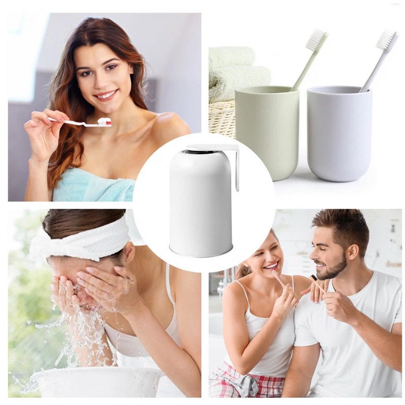 Magnetic Mouthwash Cup for Tooth Brushing – Wall-Mounted Stainless Steel