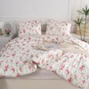 TISPLR Floral Comforter Set King Soft Bedding Comforter Set 3