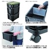 JEJ Astage Storage Box Hard Caster for Rock Stockers, Black,