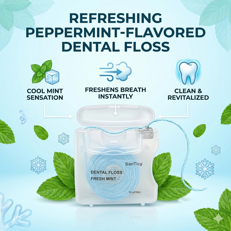 Woven Dental Floss, Dentist-Designed, Waxed, Expanding, Kid-Friendly String Floss for