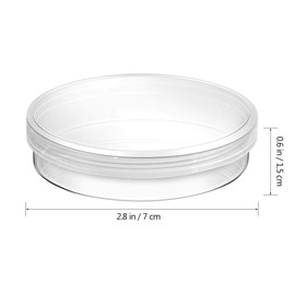 VILLCASE 10pcs Plastic Petri Dishes with Lid, Clear Lab Petri Dishes 70mm Dia x 14mm Deep, for School, Laboratories, Clear Petri Dish for Themed Party