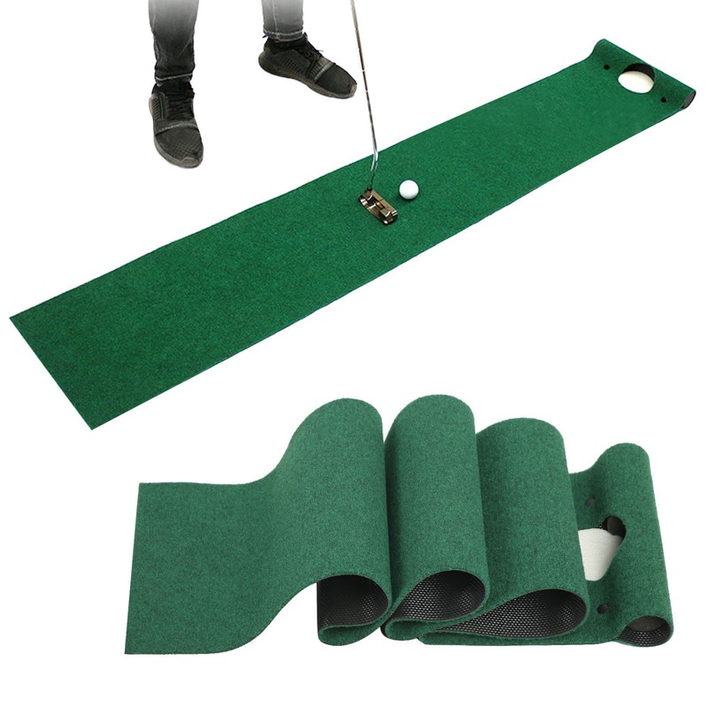 Indoor Golf Putter Mat Green Trainer Blanket Equipment Golf Hitting