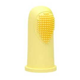 Dog Toothbrush Silicone Finger Yellow
