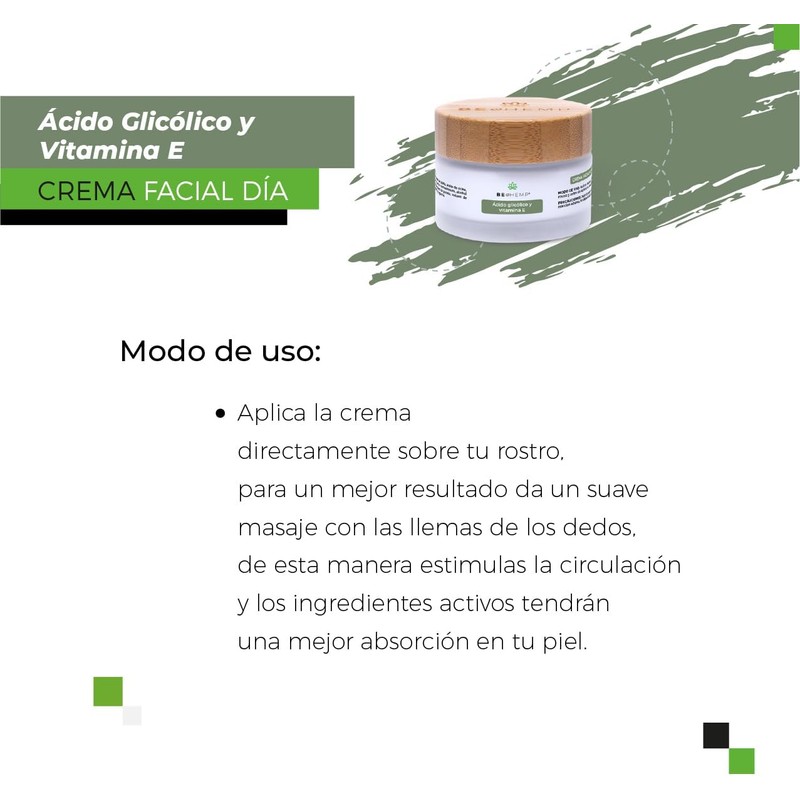 Crema Facial de Noche con Ácido Glicólico y Vitamina E