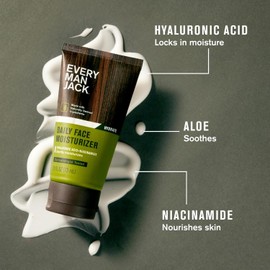 Every Man Jack Daily Face Wash and Moisturizer Bundle - Moisturizing skincare routine with hyaluronic acid, niacinamide and aloe / 에브리 맨 잭 데일리 페이스 워시 및 모이스처라이저 번들 - 히알루론산 나이아신아마이드 알로에가 함유된 보습 스킨케어 루틴