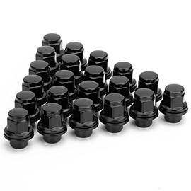 M12x1.5 OEM Wheel Lug Nuts,20pc Black 12mmx1.5 Factory Closed End Mag Seat Chrome Lugnuts 1.46â Long,Compatible with Toyota Tacoma Camry Sienna Corolla Lexus