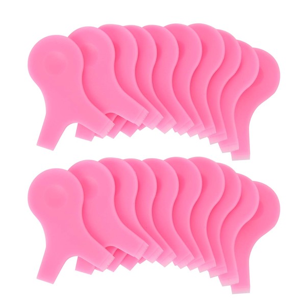20pcs Y Shape Eyelash Brush Eyelash Lift Brush Y Shape Eyelash Grafting Comb Curler Anti‑Slip Lash Perming Tool for Eyelash Extension (pink)
