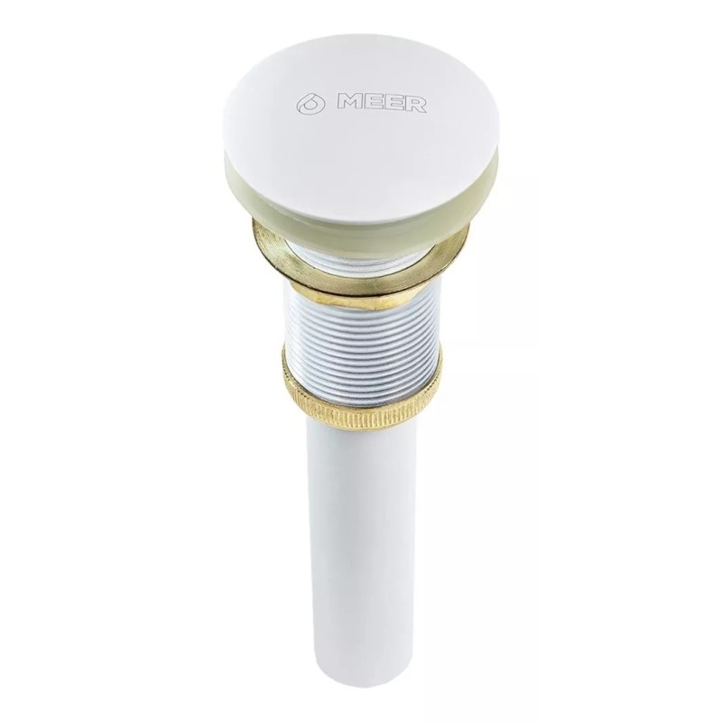 CNX Mezcladora Monomando Con Contra Canasta Pop Up Color Blanco