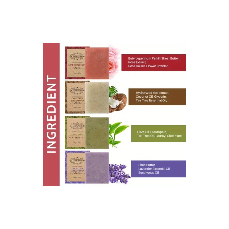 4 Jabones Artesanales Para Rostro Y Baño